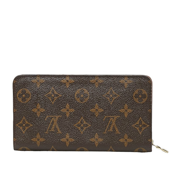 ルイ ヴィトン モノグラム ポルトモネジップ 長財布 ラウンドファスナー M61727 ブラウン PVC レザー レディース LOUIS VUITTON 【中古】