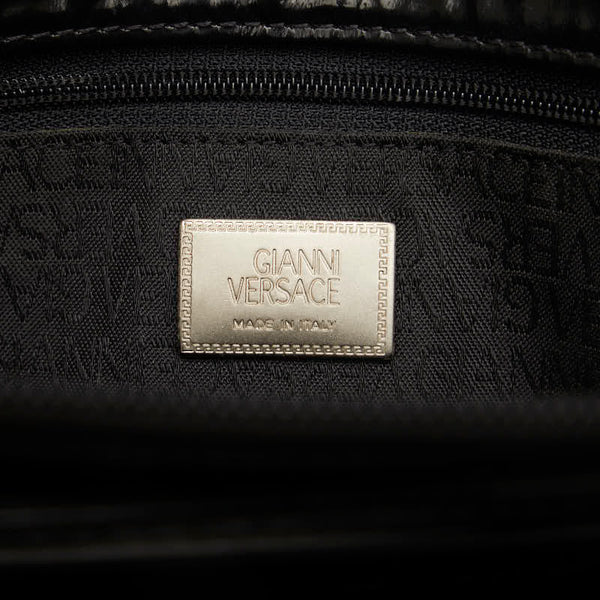 ヴェルサーチェ ハンドバッグ ショルダーバッグ 2WAY ブラック レザー レディース VERSACE 【中古】