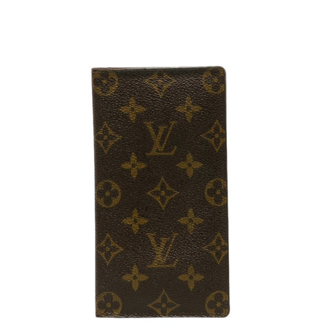 ルイ ヴィトン モノグラム ポルトバルール カルトクレディ 長財布 M61823 ブラウン PVC レザー レディース LOUIS VUITTON 【中古】