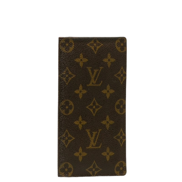 ルイ ヴィトン モノグラム ポルトバルール カルトクレディ 長財布 M61823 ブラウン PVC レザー レディース LOUIS VUITTON 【中古】