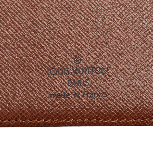 ルイ ヴィトン モノグラム ポルトバルール カルトクレディ 長財布 M61823 ブラウン PVC レザー レディース LOUIS VUITTON 【中古】