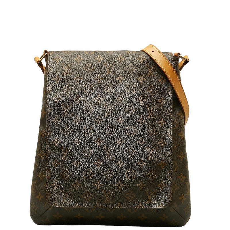 ルイ ヴィトン モノグラム ミュゼット 斜め掛け ショルダーバッグ M51256 ブラウン PVC レザー レディース LOUIS VUITTON 【中古】