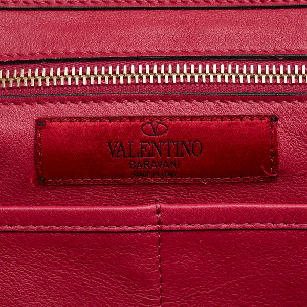 ヴァレンティノ スタッズ ハンドバッグ ショルダーバッグ 2WAY ピンク ゴールド レザー レディース VALENTINO 【中古】