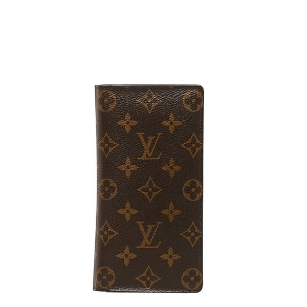 ルイ ヴィトン モノグラム ポルトフォイユ ブラザ 長財布 M66540 ブラウン PVC レザー レディース LOUIS VUITTON 【中古】