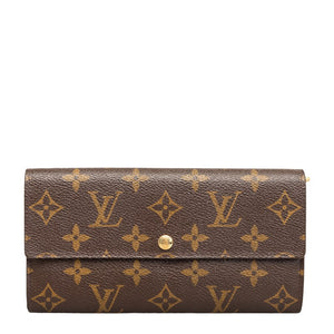 ルイ ヴィトン モノグラム ポルトフォイユ サラ 長財布 M61734  ブラウン PVC レディース LOUIS VUITTON 【中古】