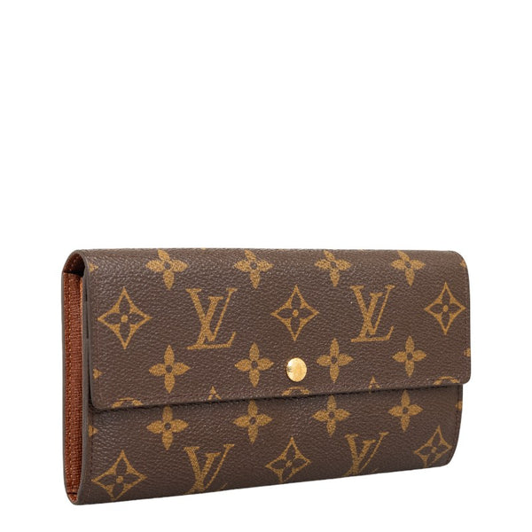 ルイ ヴィトン モノグラム ポルトフォイユ サラ 長財布 M61734  ブラウン PVC レディース LOUIS VUITTON 【中古】