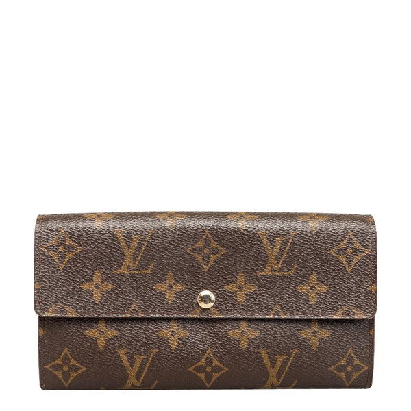 ルイ ヴィトン モノグラム ポルトフォイユ サラ 長財布 M60531 ブラウン PVC レザー レディース LOUIS VUITTON 【中古】