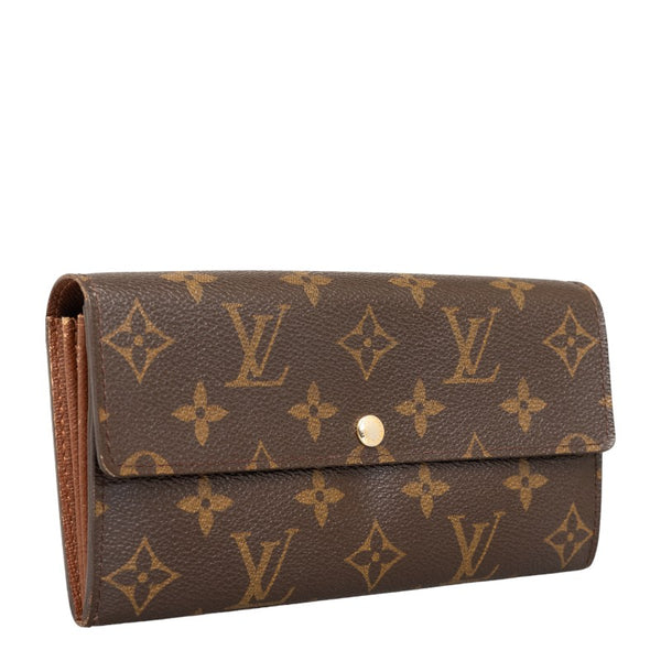 ルイ ヴィトン モノグラム ポルトフォイユ サラ 長財布 M60531 ブラウン PVC レザー レディース LOUIS VUITTON 【中古】