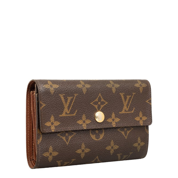 ルイ ヴィトン モノグラム ポルトフォイユ アレクサンドラ 二つ折り財布 M60047 ブラウン PVC レザー レディース LOUIS VUITTON 【中古】