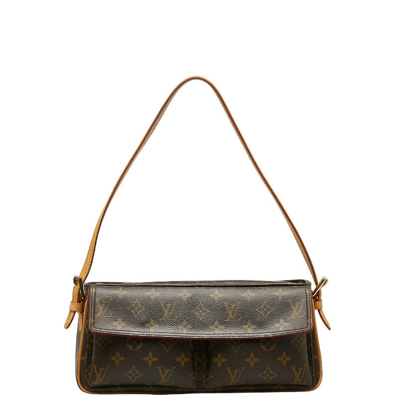 ルイ ヴィトン モノグラム ヴィバシテMM  ショルダーバッグ M51164 ブラウン PVC レザー レディース LOUIS VUITTON 【中古】