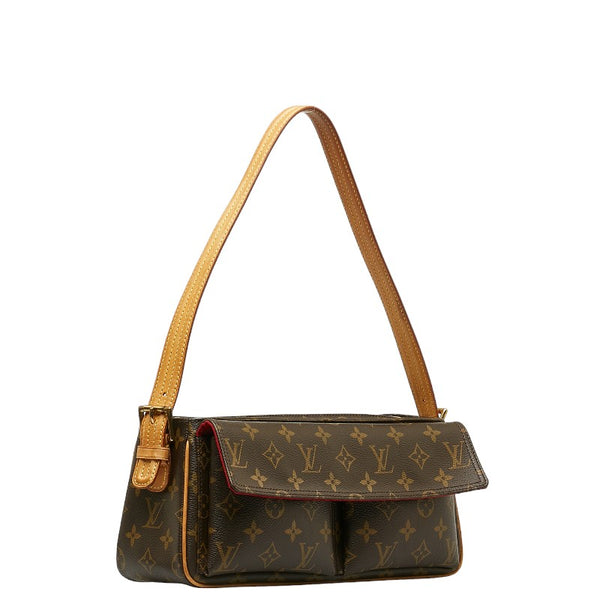 ルイ ヴィトン モノグラム ヴィバシテMM  ショルダーバッグ M51164 ブラウン PVC レザー レディース LOUIS VUITTON 【中古】