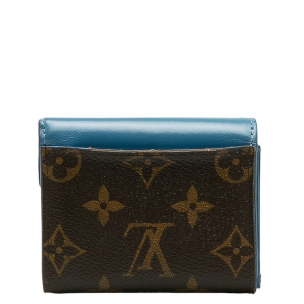 ルイ ヴィトン モノグラム ポルトフォイユ ゾエ 長財布 M63881 ブルージーン ブラウン PVC レザー レディース LOUIS VUITTON 【中古】