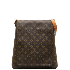 ルイ ヴィトン モノグラム ミュゼット 斜め掛け ショルダーバッグ M51256 ブラウン PVC レザー レディース LOUIS VUITTON 【中古】