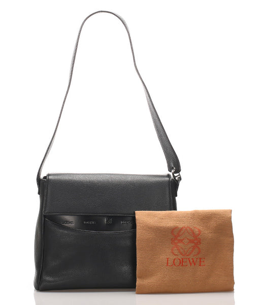 ロエベ ブラック  レザー ハンドバッグ レディース LOEWE 中古