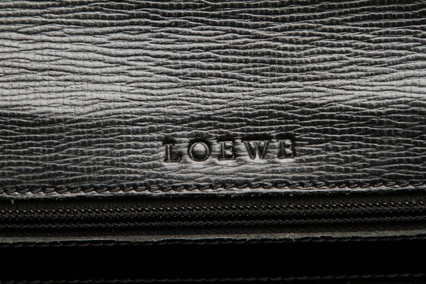 ロエベ ブラック  レザー ビジネスバッグ メンズ LOEWE 中古