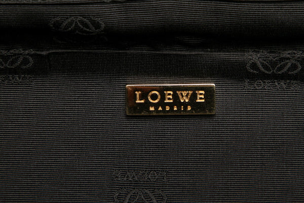 ロエベ アナグラム ブラック  レザー ビジネスバッグ メンズ LOEWE 中古