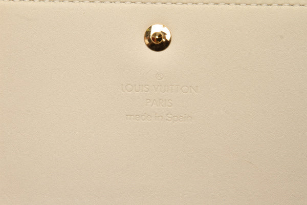 ルイ ヴィトン ヴェルニ ブロンコライユ M91468 アイボリー パテントレザー カードケース レディース LOUIS VUITTON 中古