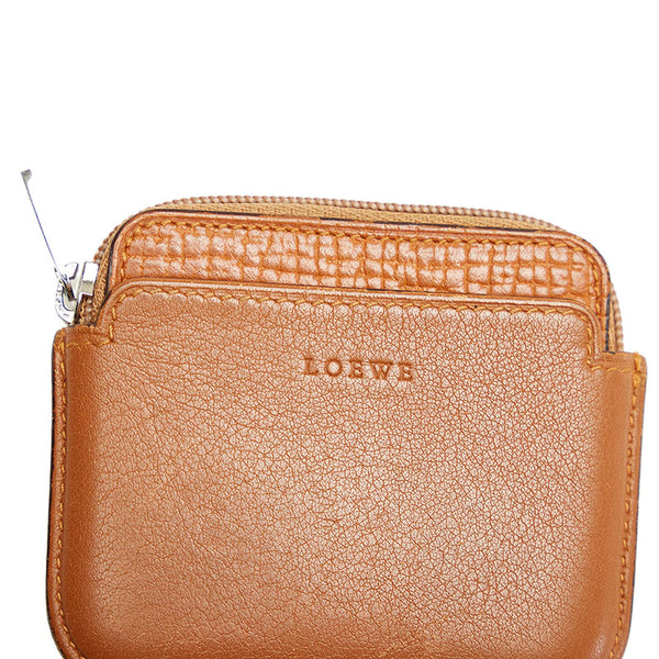 ロエベ キャメル レザー コインケース レディース LOEWE 【中古】