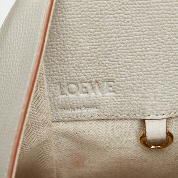 ロエベ ハンモックバッグ ミディアム ハンドバッグ ショルダーバッグ 2WAY ベージュ レザー レディース LOEWE 【中古】