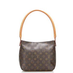 ルイ ヴィトン モノグラム ルーピングMM ショルダーバッグ M51146 ブラウン PVC レザー レディース LOUIS VUITTON 【中古】