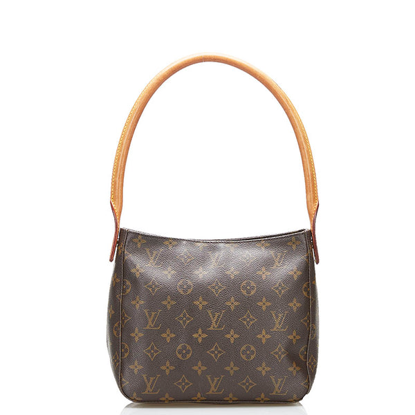 ルイ ヴィトン モノグラム ルーピングMM ショルダーバッグ M51146 ブラウン PVC レザー レディース LOUIS VUITTON 【中古】