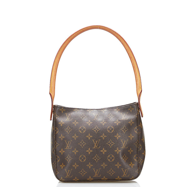 ルイ ヴィトン モノグラム ルーピングMM ショルダーバッグ M51146 ブラウン PVC レザー レディース LOUIS VUITTON 【中古】