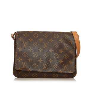 ルイ ヴィトン モノグラム ミュゼットタンゴ ショルダーバッグ Ｍ51257 ブラウン PVC レザー レディース LOUIS VUITTON 【中古】