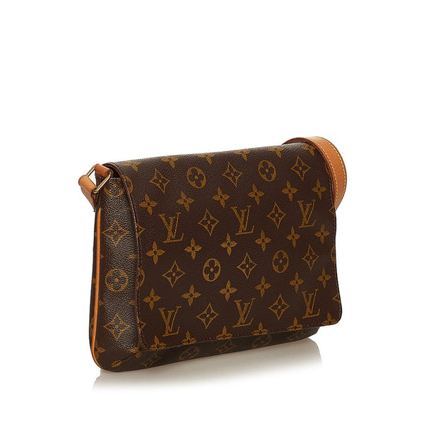 ルイ ヴィトン モノグラム ミュゼットタンゴ ショルダーバッグ Ｍ51257 ブラウン PVC レザー レディース LOUIS VUITTON 【中古】