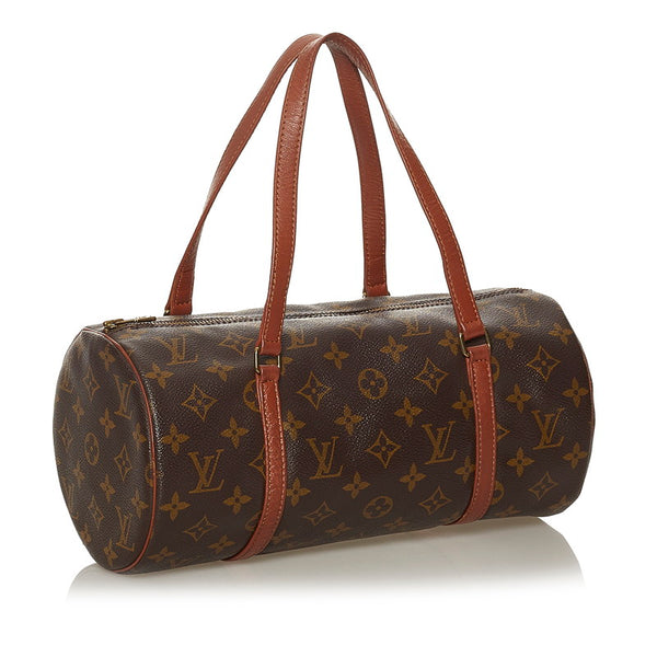 ルイ ヴィトン モノグラム 旧パピヨン  M51365 ブラウン PVC レザー ハンドバッグ レディース LOUIS VUITTON 【中古】