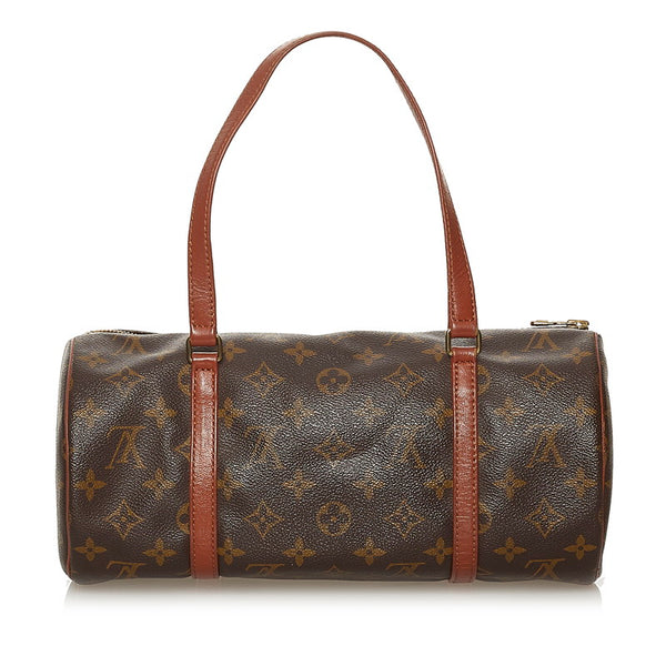 ルイ ヴィトン モノグラム 旧パピヨン  M51365 ブラウン PVC レザー ハンドバッグ レディース LOUIS VUITTON 【中古】