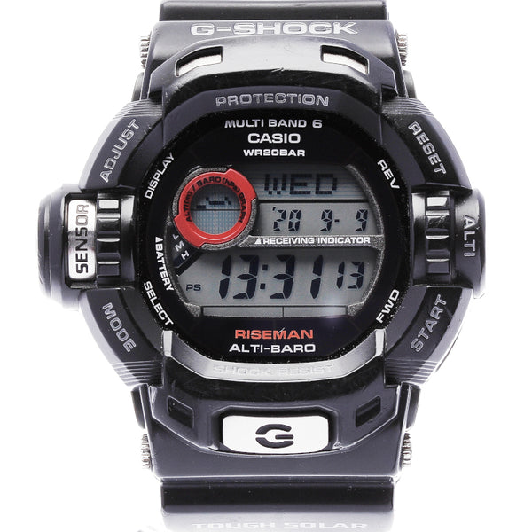 カシオ G-SHOCK GW-9200J ブラック ラバー 腕時計 メンズ CASIO クオーツ ブラック文字盤 中古