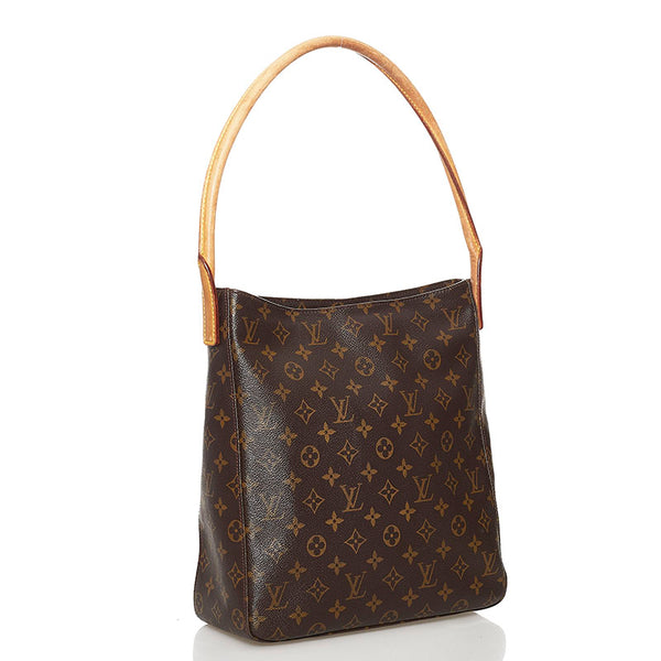 ルイ ヴィトン モノグラム ルーピングGM ショルダーバッグ M51145 ブラウン  PVC レザー レディース LOUIS VUITTON 【中古】