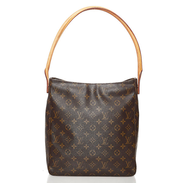 ルイ ヴィトン モノグラム ルーピングGM ショルダーバッグ M51145 ブラウン  PVC レザー レディース LOUIS VUITTON 【中古】