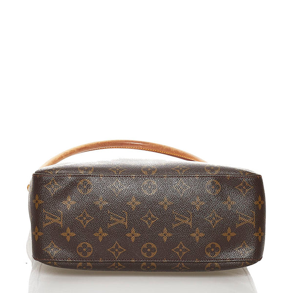 ルイ ヴィトン モノグラム ルーピングGM ショルダーバッグ M51145 ブラウン  PVC レザー レディース LOUIS VUITTON 【中古】