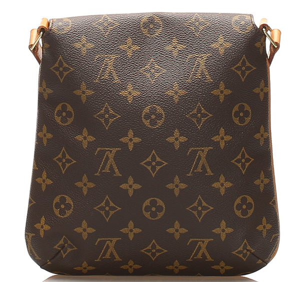 ルイ ヴィトン モノグラム ミュゼットサルサ Ｍ51258 ブラウン 茶 PVC レザー ショルダーバッグ レディース LOUIS VUITTON 中古