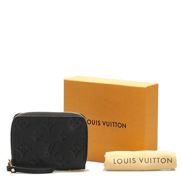 ルイ ヴィトン モノグラム　アンプラント ジッピー・コインパース M60574 ブラック 黒 レザー コインケース ユニセックス LOUIS VUITTON 中古