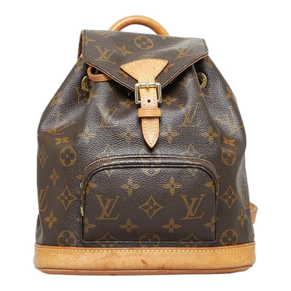 ルイ ヴィトン モノグラム モンスリPM リュック バックパック M51137 ブラウン PVC レザー レディース LOUIS VUITTON 【中古】