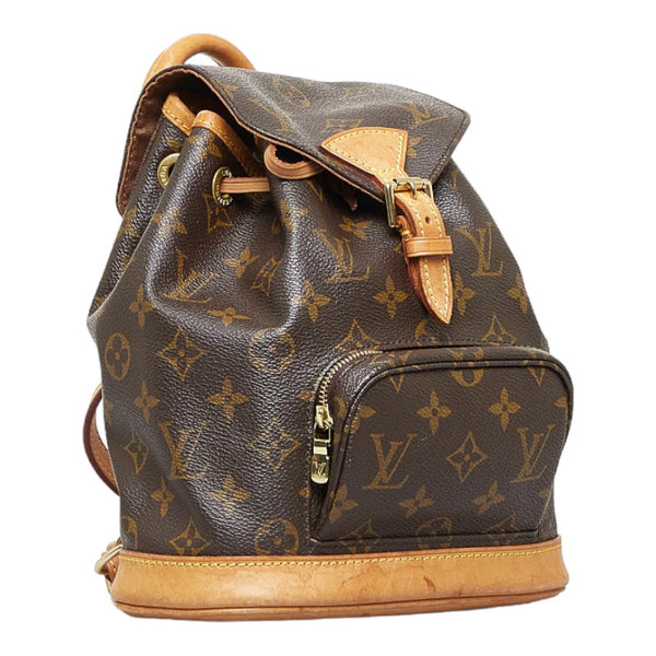 ルイ ヴィトン モノグラム モンスリPM リュック バックパック M51137 ブラウン PVC レザー レディース LOUIS VUITTON 【中古】