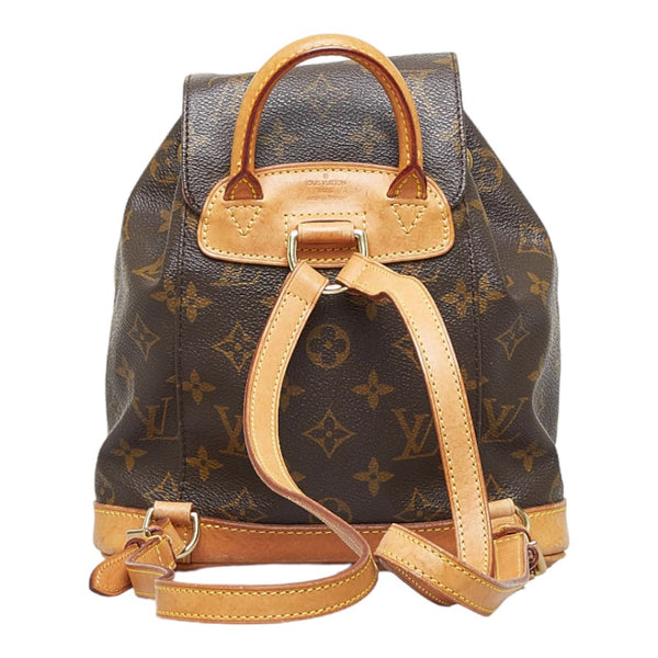 ルイ ヴィトン モノグラム モンスリPM リュック バックパック M51137 ブラウン PVC レザー レディース LOUIS VUITTON 【中古】