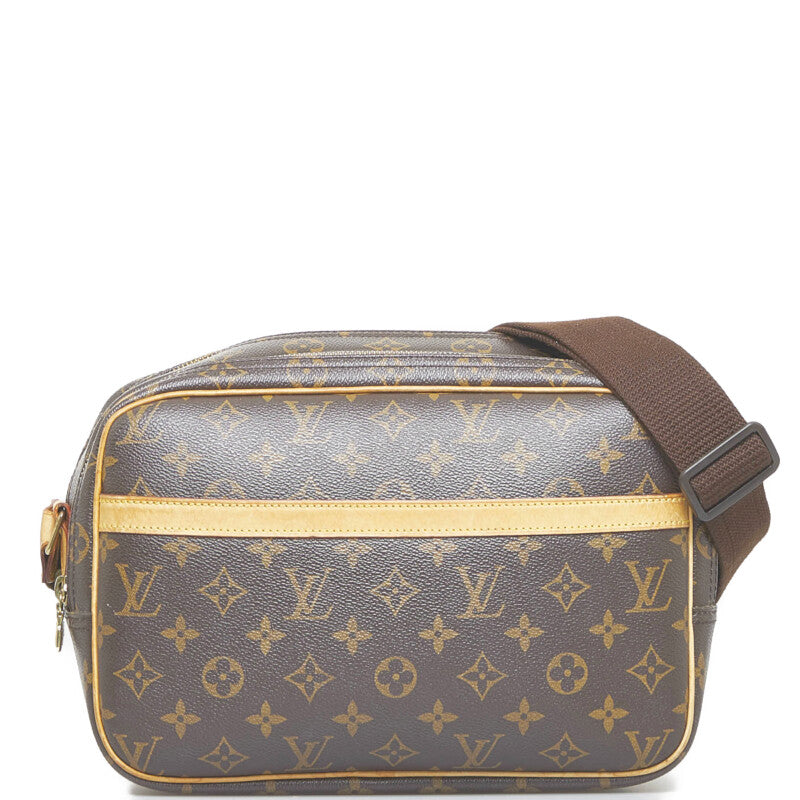 ルイ ヴィトン モノグラム リポーターPM 斜め掛け ショルダーバッグ  M45254 ブラウン PVC レザー レディース LOUIS VUITTON 【中古】