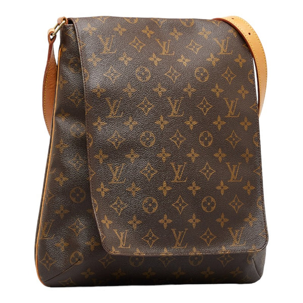 ルイ ヴィトン モノグラム ミュゼット 斜め掛け ショルダーバッグ M51256 ブラウン PVC レザー レディース LOUIS VUITTON 【中古】