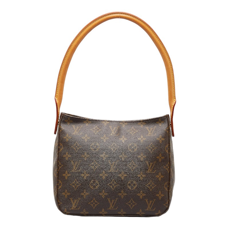 ルイ ヴィトン モノグラム ルーピングMM ショルダーバッグ ハンドバッグ M51146 ブラウン PVC レザー レディース LOUIS VUITTON 【中古】