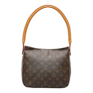 ルイ ヴィトン モノグラム ルーピングMM ショルダーバッグ ハンドバッグ M51146 ブラウン PVC レザー レディース LOUIS VUITTON 【中古】