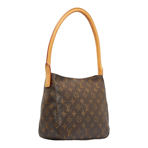 ルイ ヴィトン モノグラム ルーピングMM ショルダーバッグ ハンドバッグ M51146 ブラウン PVC レザー レディース LOUIS VUITTON 【中古】