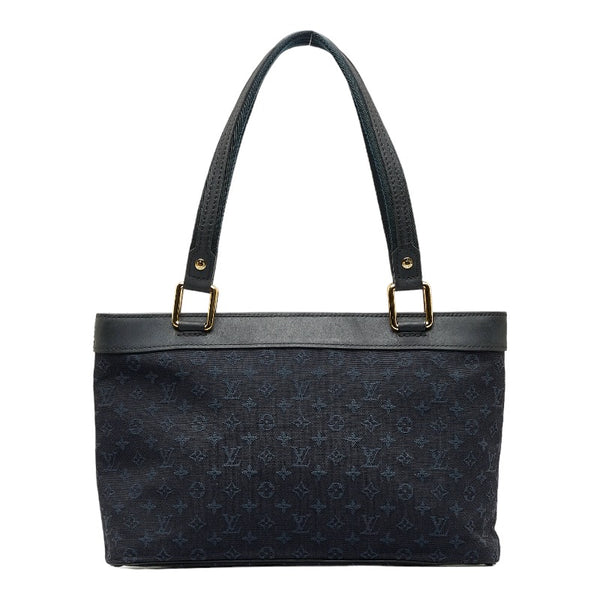 ルイ ヴィトン モノグラムミニ ルシーユPM ハンドバッグ トートバッグ M92680 TSTブルー キャンバス レザー レディース LOUIS VUITTON 【中古】