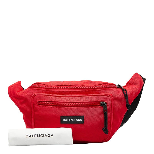 バレンシアガ エクスプローラー ベルトバッグ ウエストバッグ ボディバッグ レッド ブラック ナイロン メンズ BALENCIAGA 【中古】