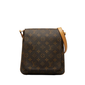 ルイ ヴィトン モノグラム ミュゼットサルサ ショート ショルダーバッグ M51258 ブラウン PVC レザー レディース LOUIS VUITTON 【中古】