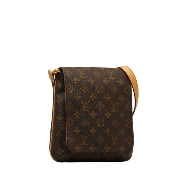 ルイ ヴィトン モノグラム ミュゼットサルサ ショート ショルダーバッグ M51258 ブラウン PVC レザー レディース LOUIS VUITTON 【中古】