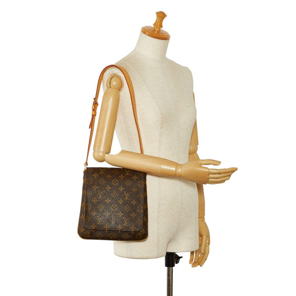 ルイ ヴィトン モノグラム ミュゼットサルサ ショート ショルダーバッグ M51258 ブラウン PVC レザー レディース LOUIS VUITTON 【中古】