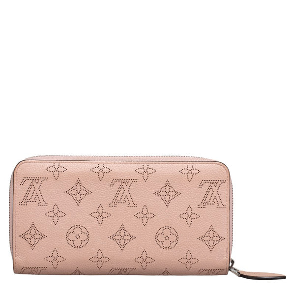 ルイ ヴィトン モノグラム マヒナ ジッピーウォレット 長財布 M61868 マグノリア ピンク レザー レディース LOUIS VUITTON 【中古】